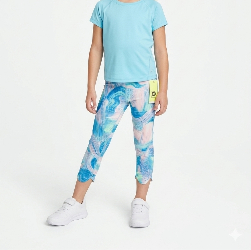 all in motion toddler Girls performance high rise Leggings XS 4/5